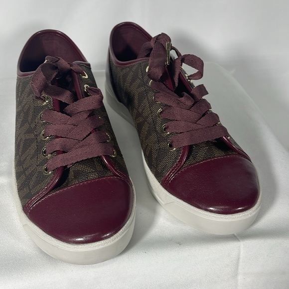 Michael Kors City Sneaker Burgundy/Brown Size 8 - Picture 5 of 9